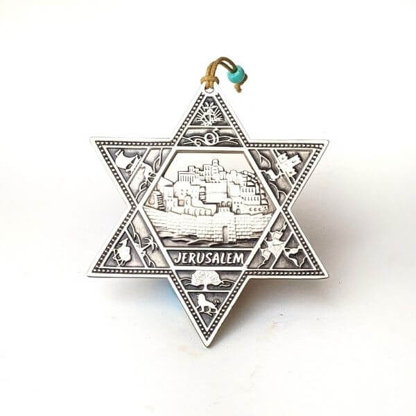 Hanging Magen David with Jerusalem imprint from the Old City