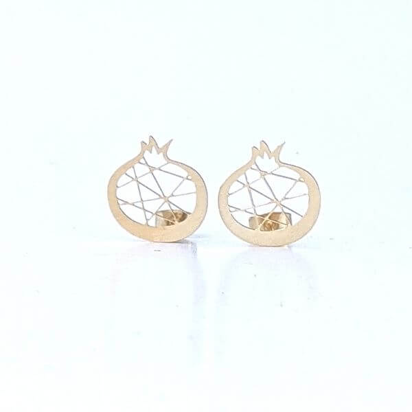 A Pair of Gold Pomegranate Earrings